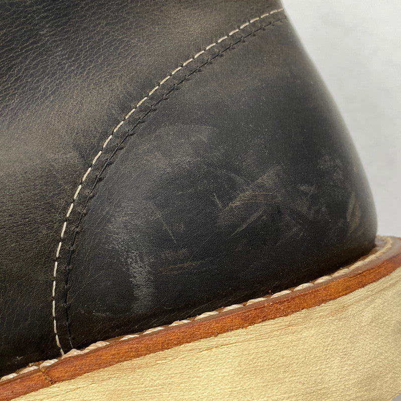 【中古品】【メンズ/レディース】 RED WING レッドウィング 8190 USA製 ROUNDE-TOE BOOTS ラウンドトゥ ブーツ 靴 164-260701-kh-09-izu サイズ：25 カラー：ブラック 万代Net店