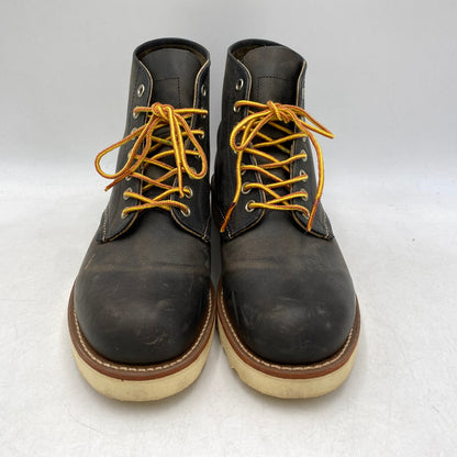 【中古品】【メンズ/レディース】 RED WING レッドウィング 8190 USA製 ROUNDE-TOE BOOTS ラウンドトゥ ブーツ 靴 164-260701-kh-09-izu サイズ：25 カラー：ブラック 万代Net店