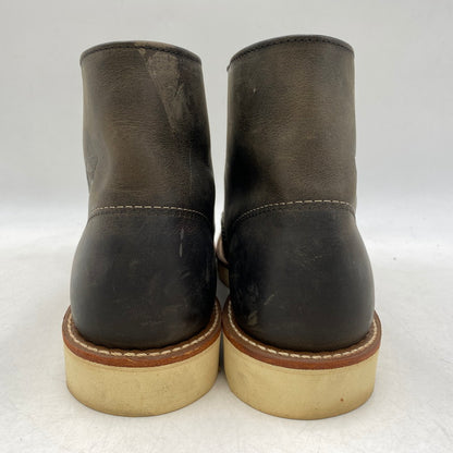 【中古品】【メンズ/レディース】 RED WING レッドウィング 8190 USA製 ROUNDE-TOE BOOTS ラウンドトゥ ブーツ 靴 164-260701-kh-09-izu サイズ：25 カラー：ブラック 万代Net店