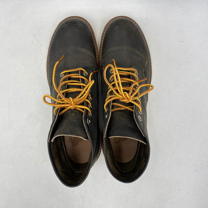 【中古品】【メンズ/レディース】 RED WING レッドウィング 8190 USA製 ROUNDE-TOE BOOTS ラウンドトゥ ブーツ 靴 164-260701-kh-09-izu サイズ：25 カラー：ブラック 万代Net店