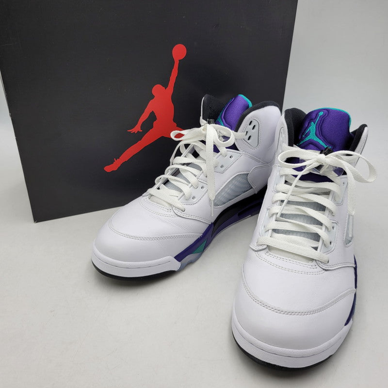【中古品】【メンズ】 NIKE ナイキ HQ7978-100 AIR JORDAN 5 RETRO GRAPE (2025) エア ジョーダン 5 レトロ グレープ スニーカー 靴 160-260630-kh-09-izu サイズ：28.5 カラー：WHITE/NEW EMERALD-GRAPE ICE-BLACK 万代Net店