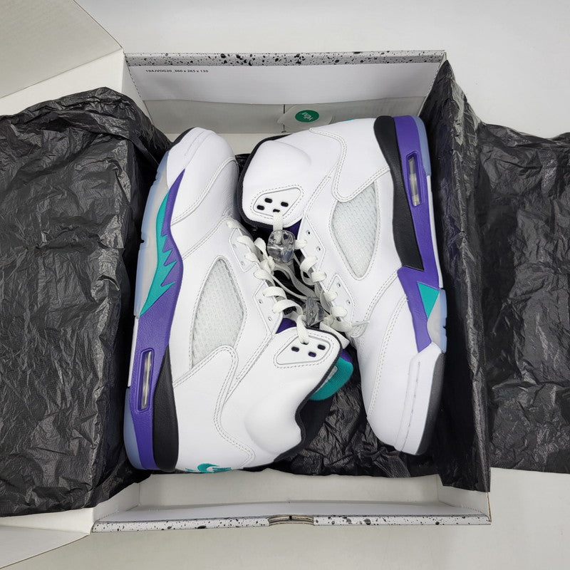 【中古品】【メンズ】 NIKE ナイキ HQ7978-100 AIR JORDAN 5 RETRO GRAPE (2025) エア ジョーダン 5 レトロ グレープ スニーカー 靴 160-260630-kh-09-izu サイズ：28.5 カラー：WHITE/NEW EMERALD-GRAPE ICE-BLACK 万代Net店