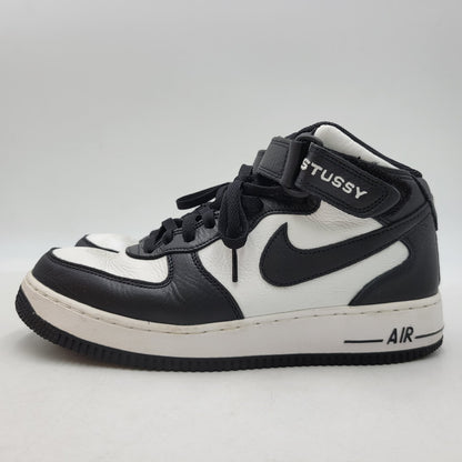 【中古品】【メンズ】 NIKE ナイキ × STUSSY ステューシー DJ7840-002 AIR FORCE 1 MID エア フォース 1 ミッド スニーカー 靴 160-260630-kh-07-izu サイズ：26.5 カラー：BLACK/BLACK-WHITE 万代Net店