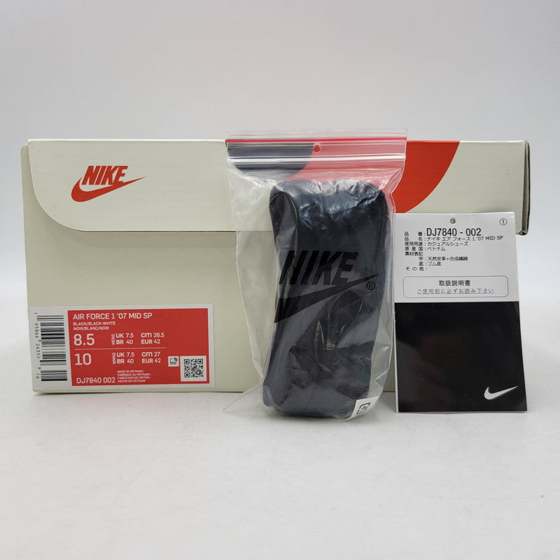 【中古品】【メンズ】 NIKE ナイキ × STUSSY ステューシー DJ7840-002 AIR FORCE 1 MID エア フォース 1 ミッド スニーカー 靴 160-260630-kh-07-izu サイズ：26.5 カラー：BLACK/BLACK-WHITE 万代Net店