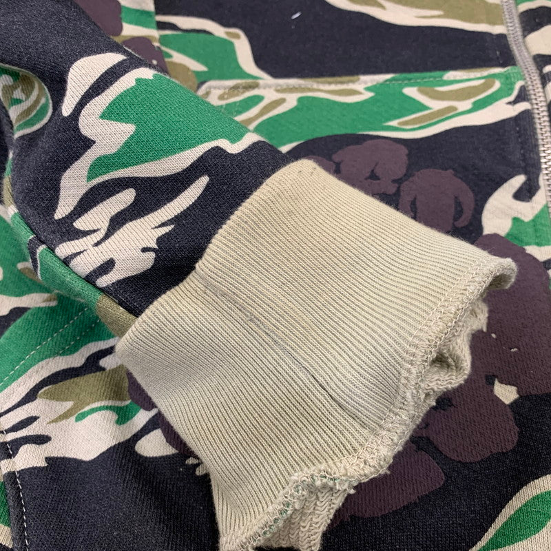【中古品】【メンズ】 DENIM TEARS デニムティアーズ GREEN CAMO COTTON WREATH ZIP HOODIE グリーン カモ コットン リース ジップ フーディー パーカー トップス 142-260701-kh-21-izu サイズ：M カラー：マルチ 万代Net店