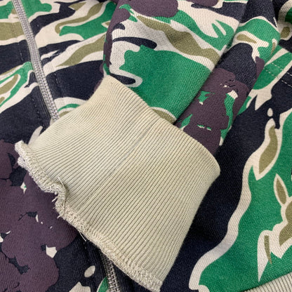 【中古品】【メンズ】 DENIM TEARS デニムティアーズ GREEN CAMO COTTON WREATH ZIP HOODIE グリーン カモ コットン リース ジップ フーディー パーカー トップス 142-260701-kh-21-izu サイズ：M カラー：マルチ 万代Net店