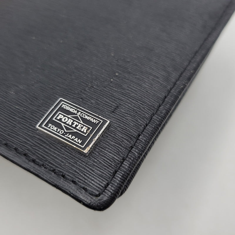 【中古品】【メンズ/レディース】 PORTER ポーター CURRENT WALLET カレント ウォレット 財布 201-260708-as-08-izu カラー：ブラック 万代Net店