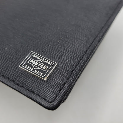 【中古品】【メンズ/レディース】 PORTER ポーター CURRENT WALLET カレント ウォレット 財布 201-260708-as-08-izu カラー：ブラック 万代Net店