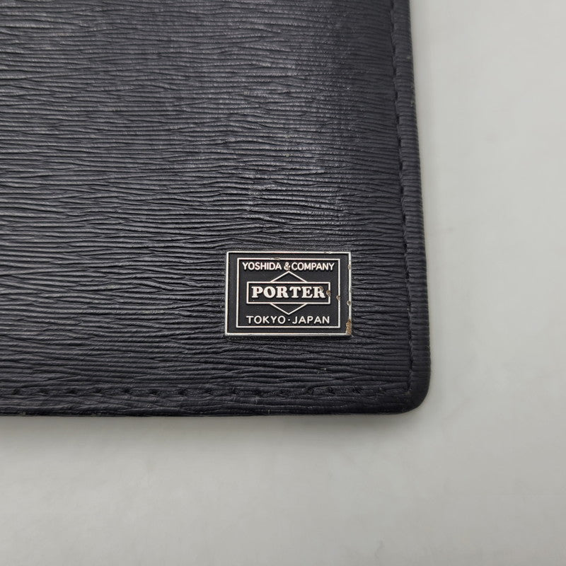 【中古品】【メンズ/レディース】 PORTER ポーター CURRENT WALLET カレント ウォレット 財布 201-260708-as-08-izu カラー：ブラック 万代Net店