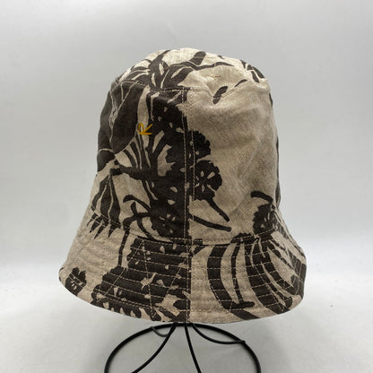 【中古品】【メンズ/レディース】 45R フォーティーファイブアール 80590242 リネンロータスプリントのハット 帽子 185-260701-kh-10-izu カラー：ベージュ×ブラウン 万代Net店