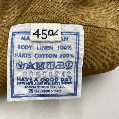 【中古品】【メンズ/レディース】 45R フォーティーファイブアール 80590242 リネンロータスプリントのハット 帽子 185-260701-kh-10-izu カラー：ベージュ×ブラウン 万代Net店