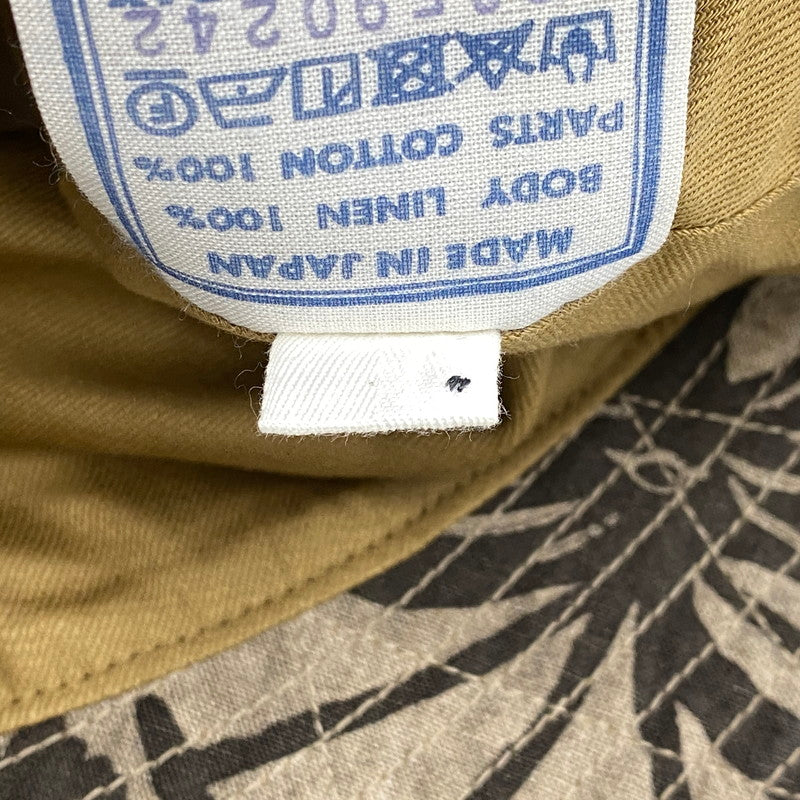 【中古品】【メンズ/レディース】 45R フォーティーファイブアール 80590242 リネンロータスプリントのハット 帽子 185-260701-kh-10-izu カラー：ベージュ×ブラウン 万代Net店