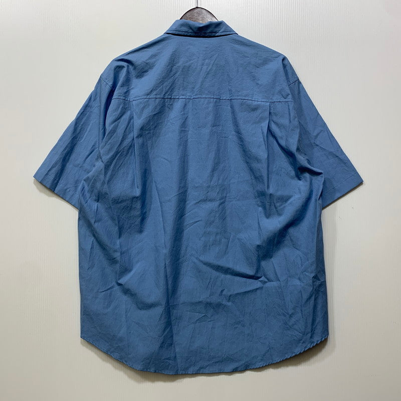 【中古品】【メンズ】 AURALEE オーラリー A25SS03TN WASHED FINX TWILL BIG HALF SLEEVED SHIRT フィンクス ツイル ビッグ ハーフ スリーブ シャツ トップス 140-260701-kh-18-izu サイズ：3 カラー：ブルー 万代Net店