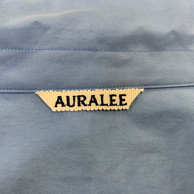【中古品】【メンズ】 AURALEE オーラリー A25SS03TN WASHED FINX TWILL BIG HALF SLEEVED SHIRT フィンクス ツイル ビッグ ハーフ スリーブ シャツ トップス 140-260701-kh-18-izu サイズ：3 カラー：ブルー 万代Net店