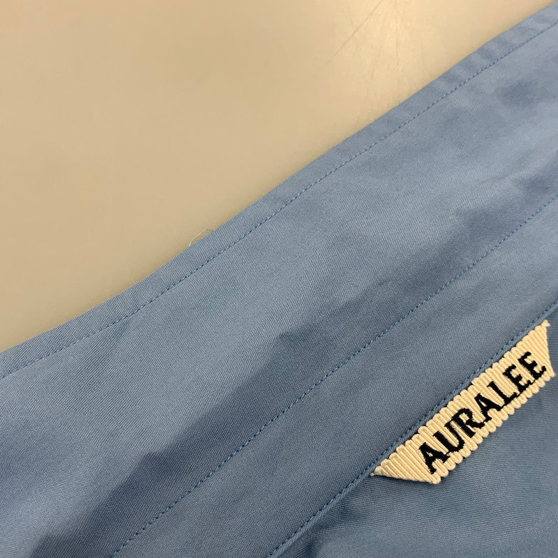 【中古品】【メンズ】 AURALEE オーラリー A25SS03TN WASHED FINX TWILL BIG HALF SLEEVED SHIRT フィンクス ツイル ビッグ ハーフ スリーブ シャツ トップス 140-260701-kh-18-izu サイズ：3 カラー：ブルー 万代Net店