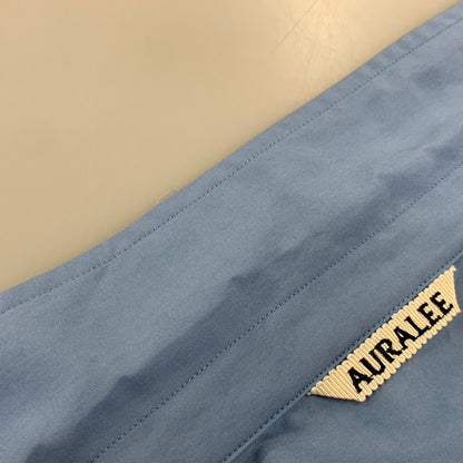 【中古品】【メンズ】 AURALEE オーラリー A25SS03TN WASHED FINX TWILL BIG HALF SLEEVED SHIRT フィンクス ツイル ビッグ ハーフ スリーブ シャツ トップス 140-260701-kh-18-izu サイズ：3 カラー：ブルー 万代Net店