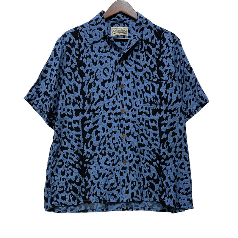 【中古品】【メンズ】 WACKO MARIA ワコマリア LEOPARD HAWAIIAN SS レオパード ハワイアン ショートスリーブ シャツ トップス 142-260701-kh-20-izu サイズ：S カラー：ブルー×ブラック 万代Net店