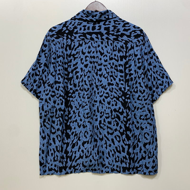 【中古品】【メンズ】 WACKO MARIA ワコマリア LEOPARD HAWAIIAN SS レオパード ハワイアン ショートスリーブ シャツ トップス 142-260701-kh-20-izu サイズ：S カラー：ブルー×ブラック 万代Net店