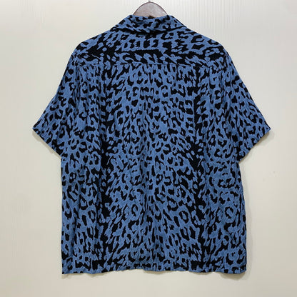 【中古品】【メンズ】 WACKO MARIA ワコマリア LEOPARD HAWAIIAN SS レオパード ハワイアン ショートスリーブ シャツ トップス 142-260701-kh-20-izu サイズ：S カラー：ブルー×ブラック 万代Net店