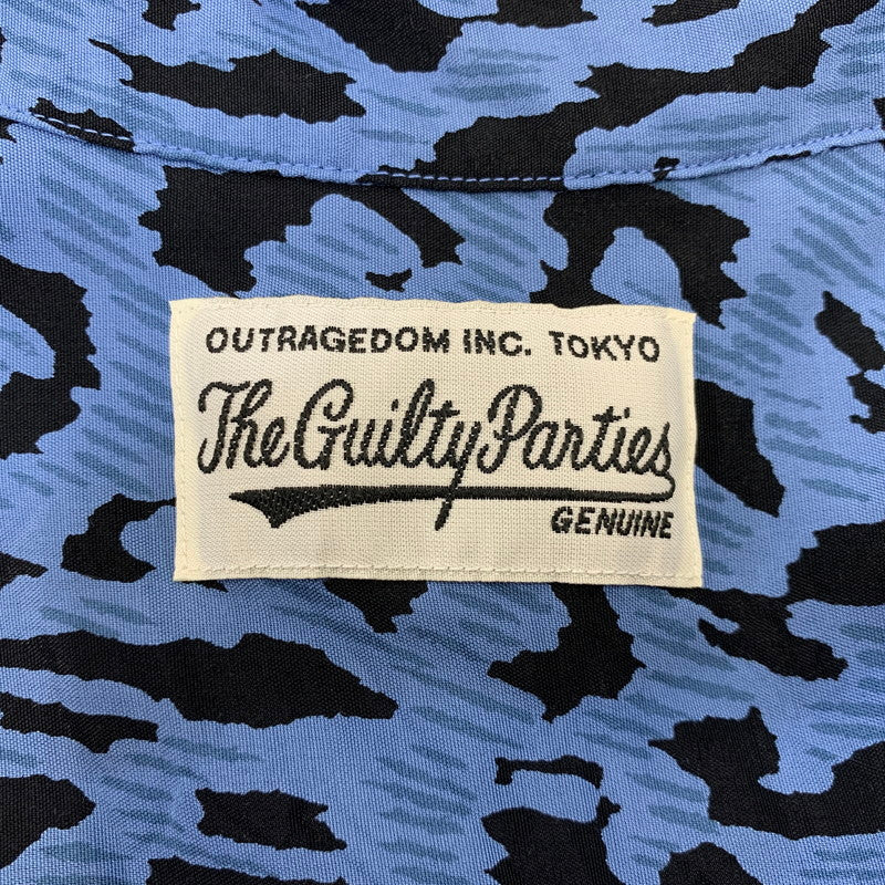 【中古品】【メンズ】 WACKO MARIA ワコマリア LEOPARD HAWAIIAN SS レオパード ハワイアン ショートスリーブ シャツ トップス 142-260701-kh-20-izu サイズ：S カラー：ブルー×ブラック 万代Net店