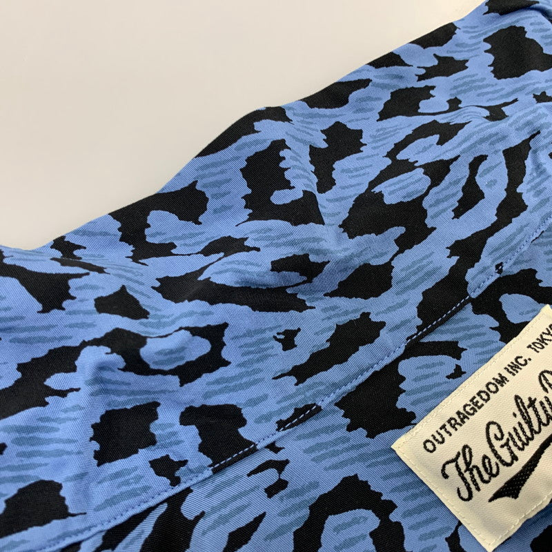 【中古品】【メンズ】 WACKO MARIA ワコマリア LEOPARD HAWAIIAN SS レオパード ハワイアン ショートスリーブ シャツ トップス 142-260701-kh-20-izu サイズ：S カラー：ブルー×ブラック 万代Net店