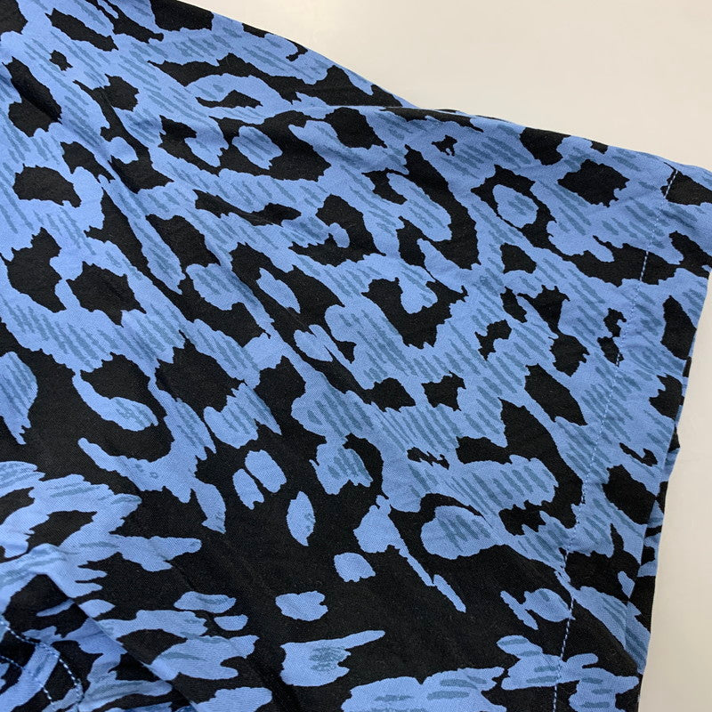 【中古品】【メンズ】 WACKO MARIA ワコマリア LEOPARD HAWAIIAN SS レオパード ハワイアン ショートスリーブ シャツ トップス 142-260701-kh-20-izu サイズ：S カラー：ブルー×ブラック 万代Net店