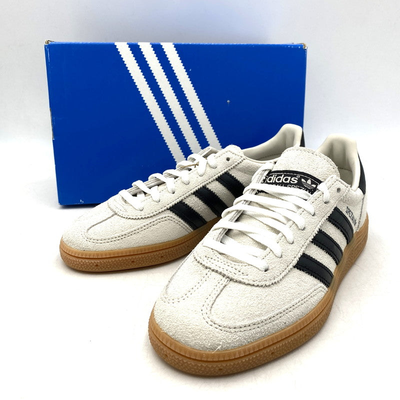【中古美品】【レディース】 ADIDAS アディダス IF6562 HANDBALL SPEZIAL W スニーカー ハンドボール スペツィアル 靴 166-260701-kh-08-izu サイズ：22.5 カラー：ALUMINA/CORE BLACK/CLOUD WHITE 万代Net店