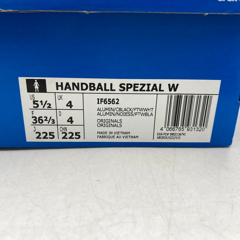 【中古美品】【レディース】 ADIDAS アディダス IF6562 HANDBALL SPEZIAL W スニーカー ハンドボール スペツィアル 靴 166-260701-kh-08-izu サイズ：22.5 カラー：ALUMINA/CORE BLACK/CLOUD WHITE 万代Net店