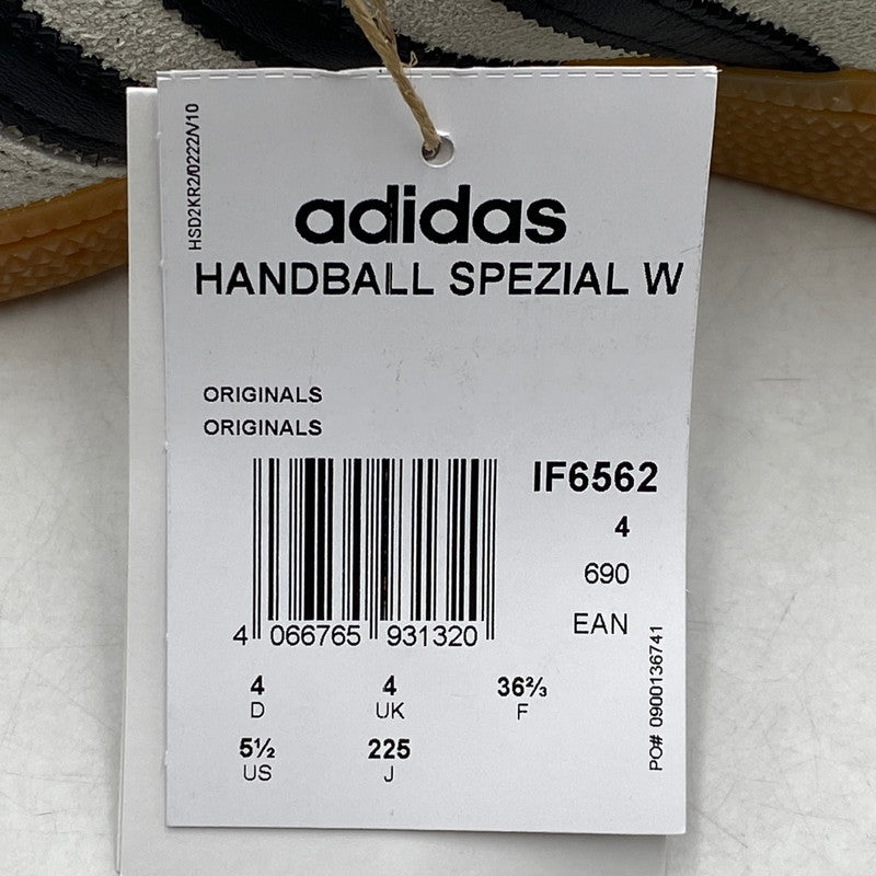 【中古美品】【レディース】 ADIDAS アディダス IF6562 HANDBALL SPEZIAL W スニーカー ハンドボール スペツィアル 靴 166-260701-kh-08-izu サイズ：22.5 カラー：ALUMINA/CORE BLACK/CLOUD WHITE 万代Net店
