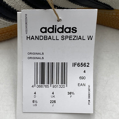 【中古美品】【レディース】 ADIDAS アディダス IF6562 HANDBALL SPEZIAL W スニーカー ハンドボール スペツィアル 靴 166-260701-kh-08-izu サイズ：22.5 カラー：ALUMINA/CORE BLACK/CLOUD WHITE 万代Net店