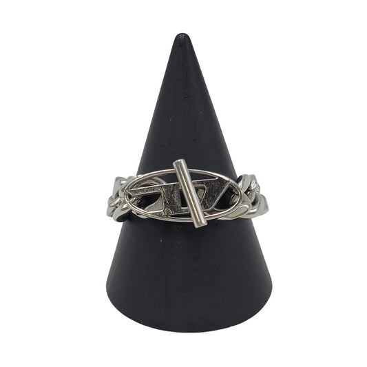 【中古品】【メンズ/レディース】 DIESEL ディーゼル STAINLESS STEEL SOFT CHAIN RING ステンレススチール ソフトチェーンリング 指輪 アクセサリー 192-260708-as-10-izu カラー：シルバー 万代Net店