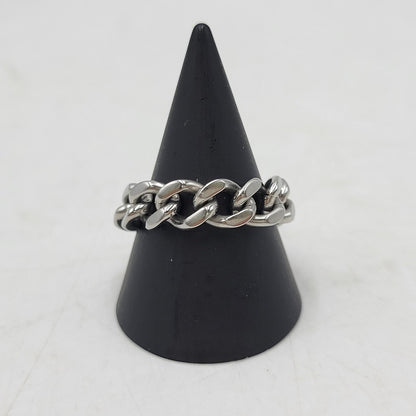 【中古品】【メンズ/レディース】 DIESEL ディーゼル STAINLESS STEEL SOFT CHAIN RING ステンレススチール ソフトチェーンリング 指輪 アクセサリー 192-260708-as-10-izu カラー：シルバー 万代Net店