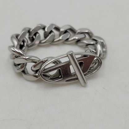 【中古品】【メンズ/レディース】 DIESEL ディーゼル STAINLESS STEEL SOFT CHAIN RING ステンレススチール ソフトチェーンリング 指輪 アクセサリー 192-260708-as-10-izu カラー：シルバー 万代Net店