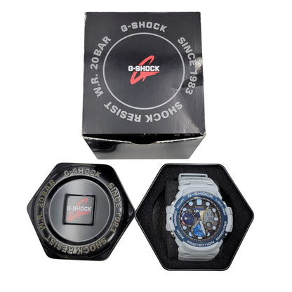 【中古品】【メンズ/レディース】 G-SHOCK ジーショック GN-1000C GULFMASTER ガルフマスター アナデジ 腕時計 時計 196-260702-cs-15-izu サイズ：50.5 × 53.4 × 15.9 mm カラー：ライトグレー系×ブルー 万代Net店