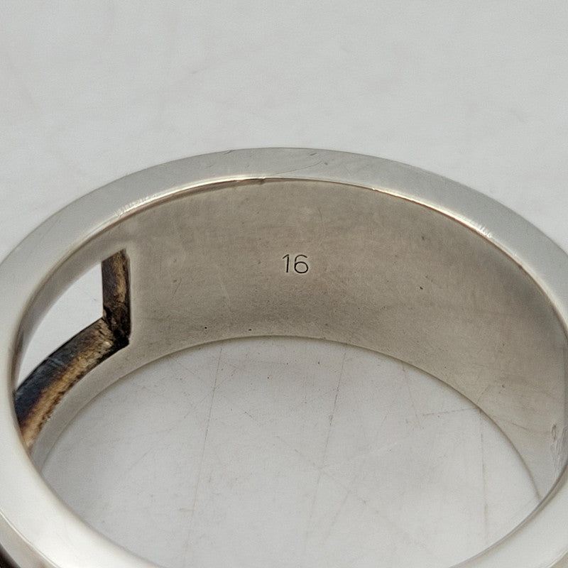 【中古品】【メンズ/レディース】 GUCCI グッチ 925 472 AR ブランデッドG RING ジー リング 指輪 アクセサリー 182-260702-cs-14-izu サイズ：16号 カラー：シルバー 万代Net店
