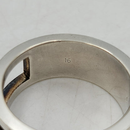 【中古品】【メンズ/レディース】 GUCCI グッチ 925 472 AR ブランデッドG RING ジー リング 指輪 アクセサリー 182-260702-cs-14-izu サイズ：16号 カラー：シルバー 万代Net店