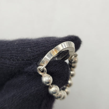 【中古品】【レディース】 GUCCI グッチ 925 1697 AR ハート ボールチェーン リング 指輪 アクセサリー 182-260702-cs-13-izu サイズ：16号 カラー：シルバー 万代Net店