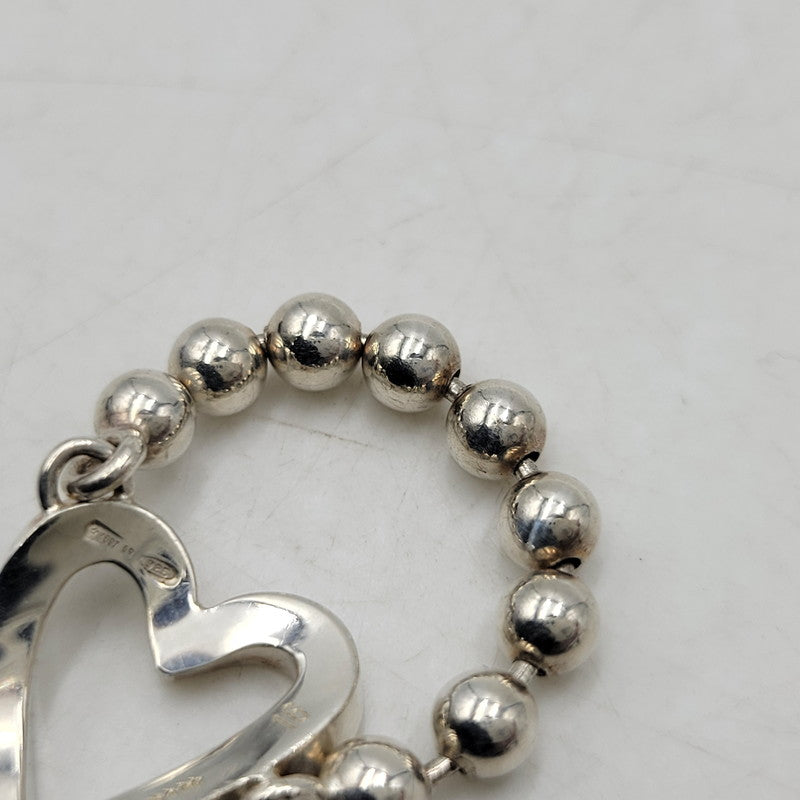 【中古品】【レディース】 GUCCI グッチ 925 1697 AR ハート ボールチェーン リング 指輪 アクセサリー 182-260702-cs-13-izu サイズ：16号 カラー：シルバー 万代Net店
