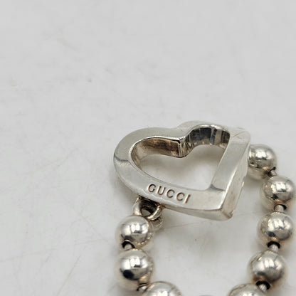 【中古品】【レディース】 GUCCI グッチ 925 1697 AR ハート ボールチェーン リング 指輪 アクセサリー 182-260702-cs-13-izu サイズ：16号 カラー：シルバー 万代Net店