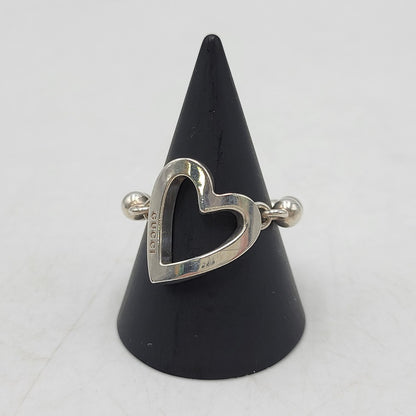 【中古品】【レディース】 GUCCI グッチ 925 1697 AR ハート ボールチェーン リング 指輪 アクセサリー 182-260702-cs-13-izu サイズ：16号 カラー：シルバー 万代Net店