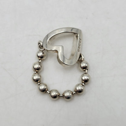 【中古品】【レディース】 GUCCI グッチ 925 1697 AR ハート ボールチェーン リング 指輪 アクセサリー 182-260702-cs-13-izu サイズ：16号 カラー：シルバー 万代Net店