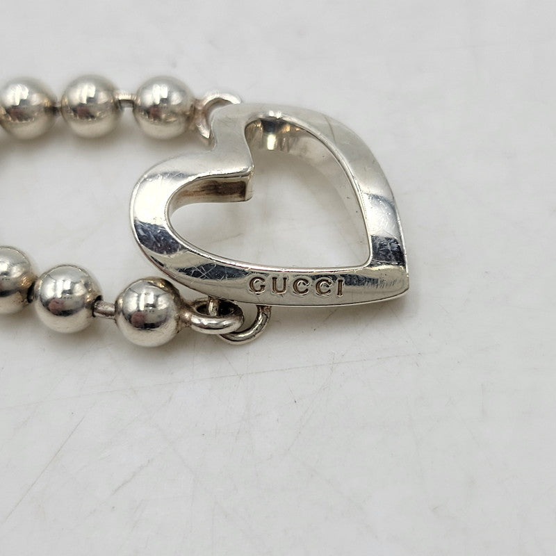 【中古品】【レディース】 GUCCI グッチ 925 1697 AR ハート ボールチェーン リング 指輪 アクセサリー 182-260702-cs-13-izu サイズ：16号 カラー：シルバー 万代Net店