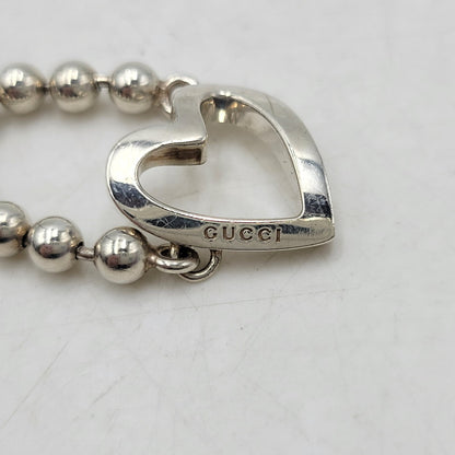 【中古品】【レディース】 GUCCI グッチ 925 1697 AR ハート ボールチェーン リング 指輪 アクセサリー 182-260702-cs-13-izu サイズ：16号 カラー：シルバー 万代Net店
