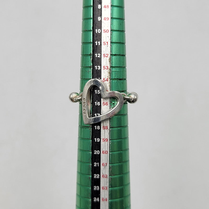 【中古品】【レディース】 GUCCI グッチ 925 1697 AR ハート ボールチェーン リング 指輪 アクセサリー 182-260702-cs-13-izu サイズ：16号 カラー：シルバー 万代Net店
