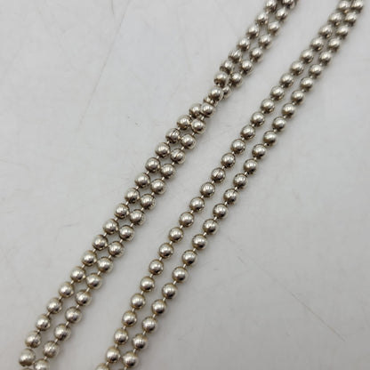 【中古品】【メンズ/レディース】 GUCCI グッチ 925 1897 AR ダブル ボールチェーン プレート ブレスレット アクセサリー 182-260702-cs-12-izu サイズ：17 カラー：シルバー 万代Net店