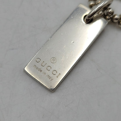 【中古品】【メンズ/レディース】 GUCCI グッチ 925 1897 AR ダブル ボールチェーン プレート ブレスレット アクセサリー 182-260702-cs-12-izu サイズ：17 カラー：シルバー 万代Net店