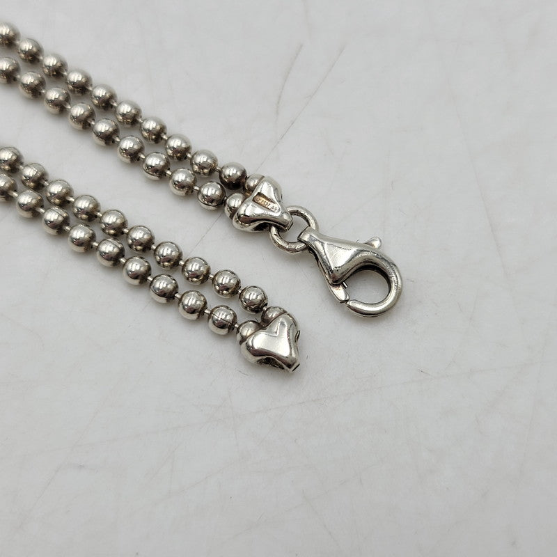 【中古品】【メンズ/レディース】 GUCCI グッチ 925 1897 AR ダブル ボールチェーン プレート ブレスレット アクセサリー 182-260702-cs-12-izu サイズ：17 カラー：シルバー 万代Net店