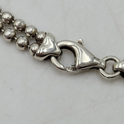 【中古品】【メンズ/レディース】 GUCCI グッチ 925 1897 AR ダブル ボールチェーン プレート ブレスレット アクセサリー 182-260702-cs-12-izu サイズ：17 カラー：シルバー 万代Net店