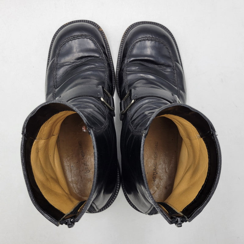 【現状渡し品】【メンズ】 COSTUME HOMME コスチューム オム LEATHER ZIP BOOTS レザー ジップ ブーツ シューズ 靴 164-260702-cs-19-izu サイズ：7 カラー：ブラック 万代Net店