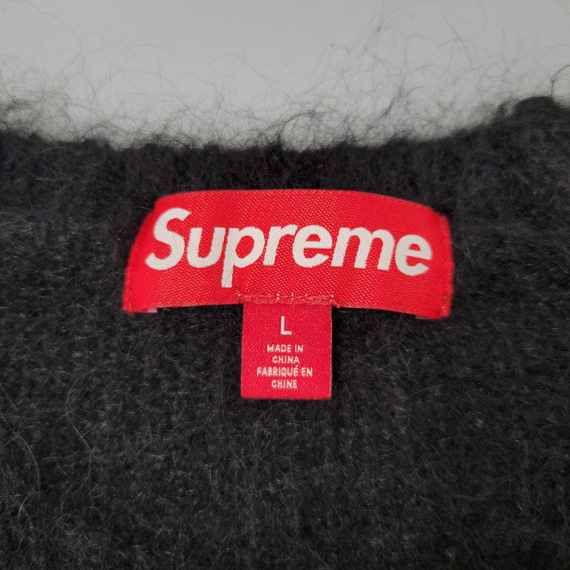 【中古美品】【メンズ】 Supreme シュプリーム BRUSHED MOHAIR SWEATER ブラッシュド モヘア セーター 長袖 149-260702-as-11-izu サイズ：L カラー：ブラック 万代Net店